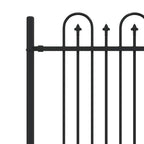Recinzione ad arco a picchetto Dronten nero - 200x166 cm