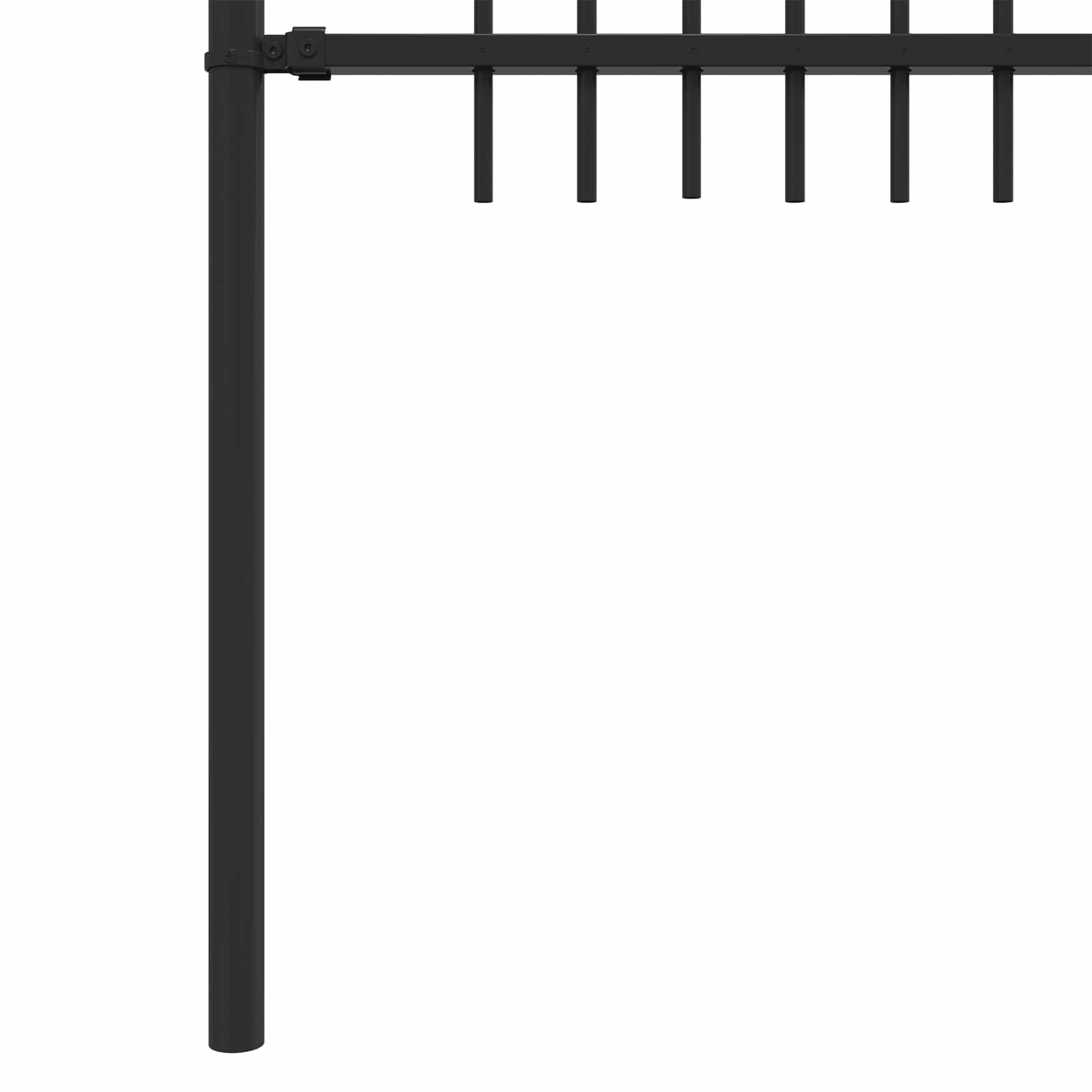 Recinzione ad arco a picchetto Dronten nero - 200x166 cm