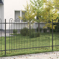 Recinzione ad arco a picchetto Dronten nero - 200x166 cm