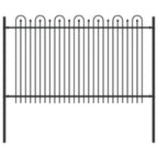 Recinzione ad arco a picchetto Dronten nero - 200x166 cm
