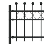 Recinzione a Cerchio Tilburg Nero 200x110 cm Acciaio Verniciato