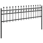 Recinzione a Cerchio Tilburg Nero 200x110 cm Acciaio Verniciato