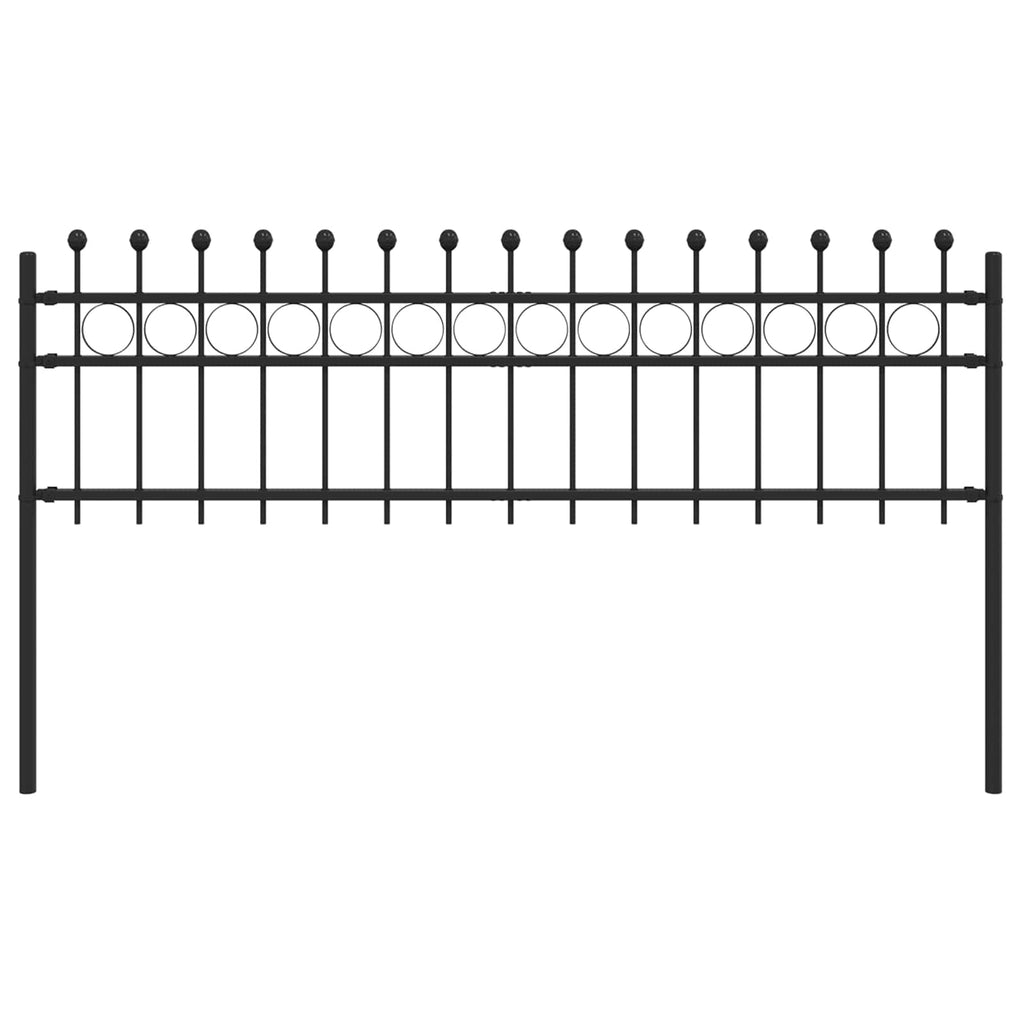 Recinzione a Cerchio Tilburg Nero 200x110 cm Acciaio Verniciato