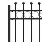 Recinzione a Cerchio Tilburg Nero 200x130 cm Acciaio Verniciato