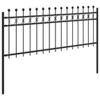 Recinzione a Cerchio Tilburg Nero 200x130 cm Acciaio Verniciato