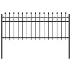 Recinzione a Cerchio Tilburg Nero 200x130 cm Acciaio Verniciato