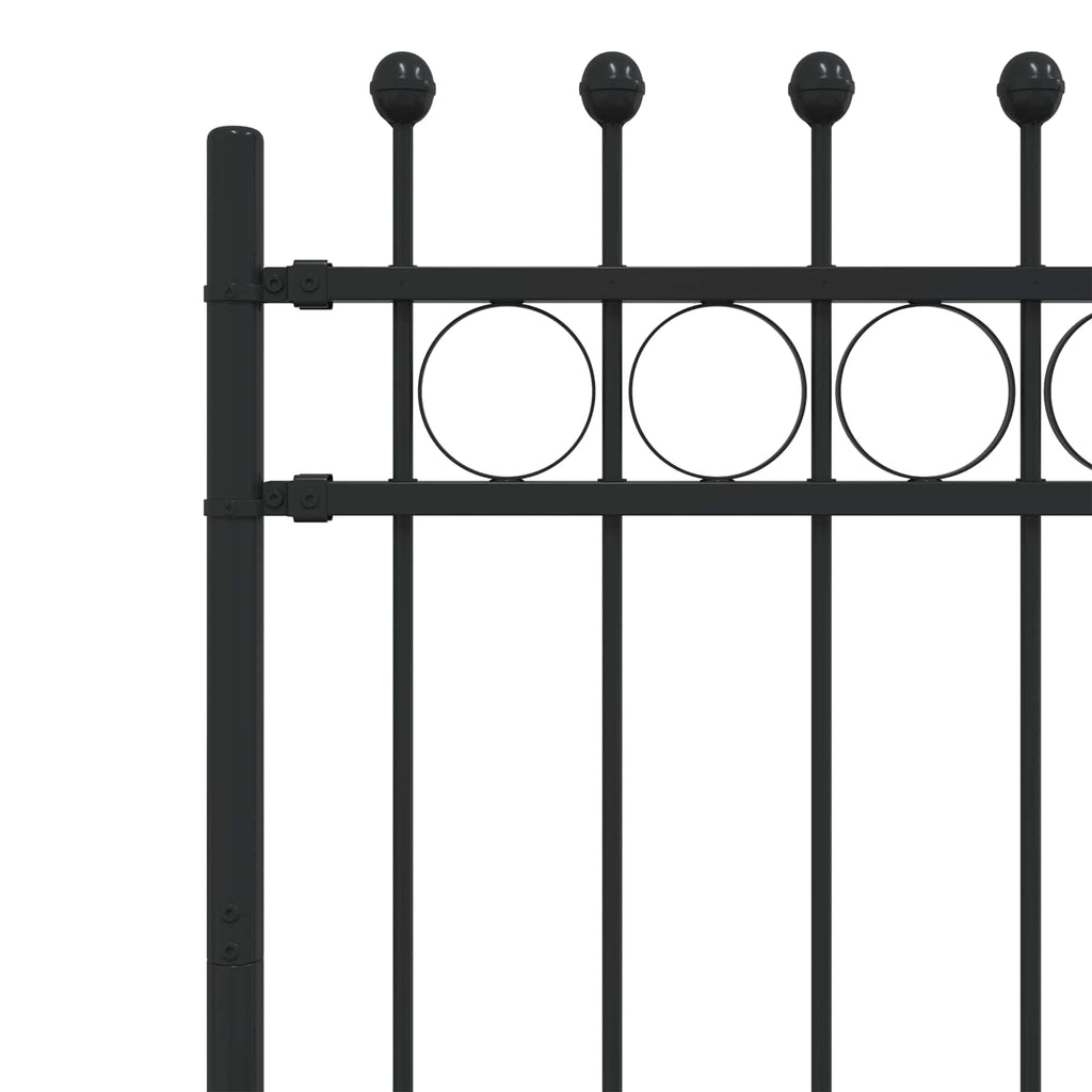 Recinzione a Cerchio Tilburg Nero 200x150 cm Acciaio Verniciato