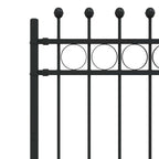 Recinzione a Cerchio Tilburg Nero 200x150 cm Acciaio Verniciato