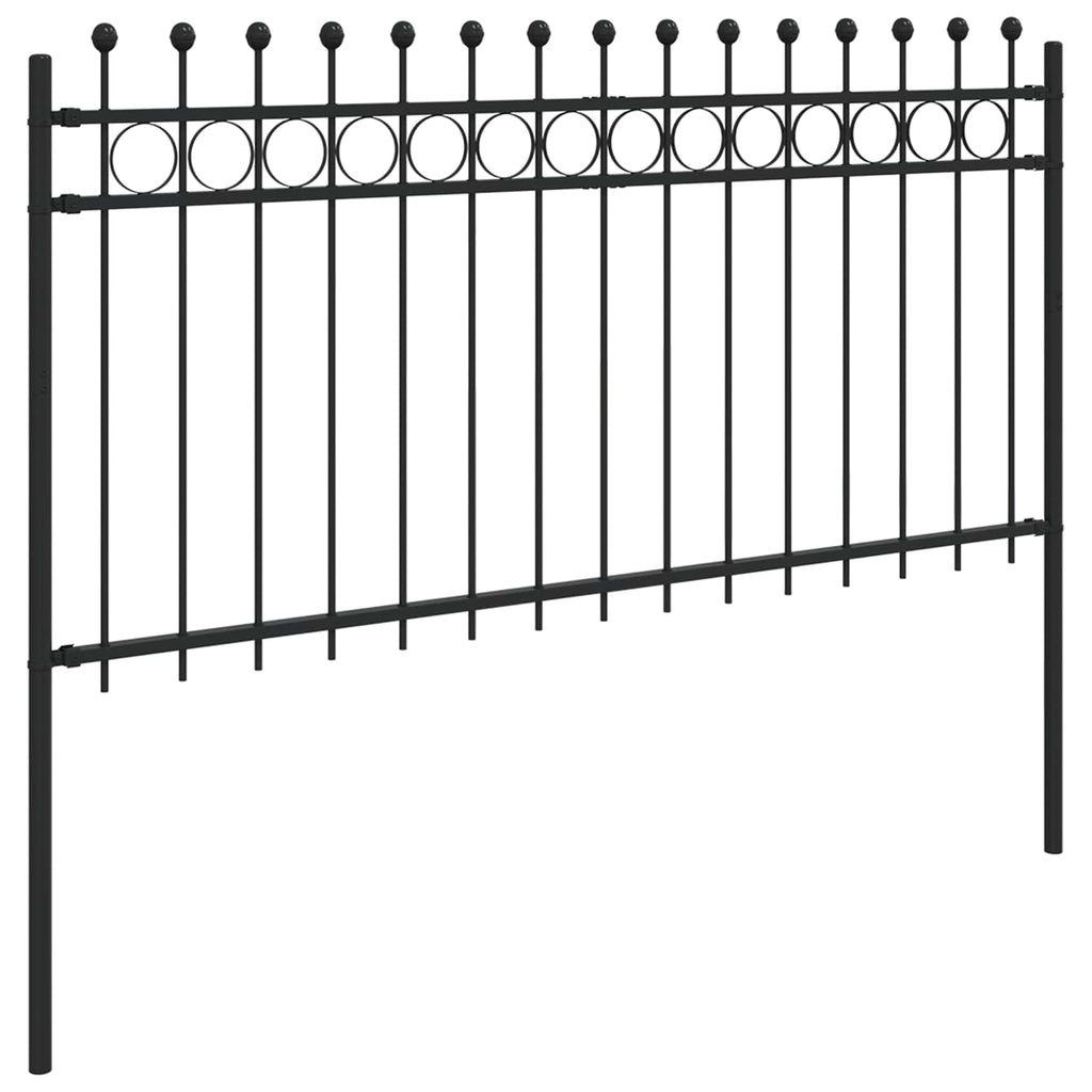 Recinzione a Cerchio Tilburg Nero 200x150 cm Acciaio Verniciato
