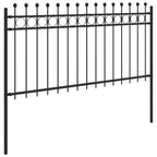 Recinzione a Cerchio Tilburg Nero 200x150 cm Acciaio Verniciato