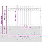 Recinzione a Cerchio Tilburg Nero 200x166 cm