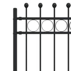 Recinzione a Cerchio Tilburg Nero 200x200 cm Acciaio Verniciato