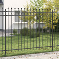 Recinzione a Cerchio Tilburg Nero 200x200 cm Acciaio Verniciato