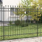 Recinzione a Cerchio Tilburg Nero 200x200 cm Acciaio Verniciato