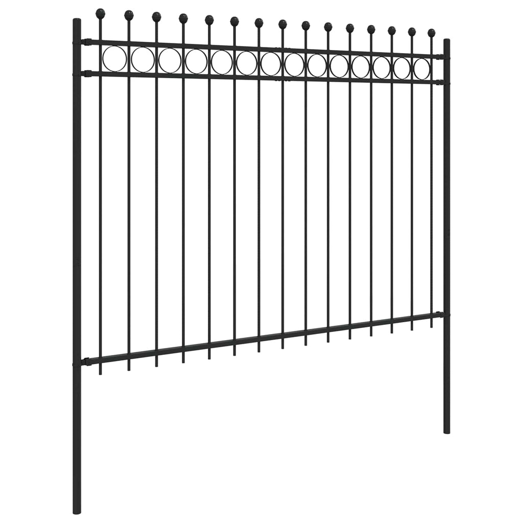 Recinzione a Cerchio Tilburg Nero 200x200 cm Acciaio Verniciato