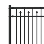 Recinzione a picchetto Baarlo nero 200x110 cm acciaio verniciato