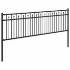 Recinzione a picchetto Baarlo nero 200x110 cm acciaio verniciato