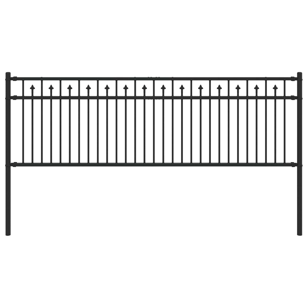 Recinzione a picchetto Baarlo nero 200x110 cm acciaio verniciato