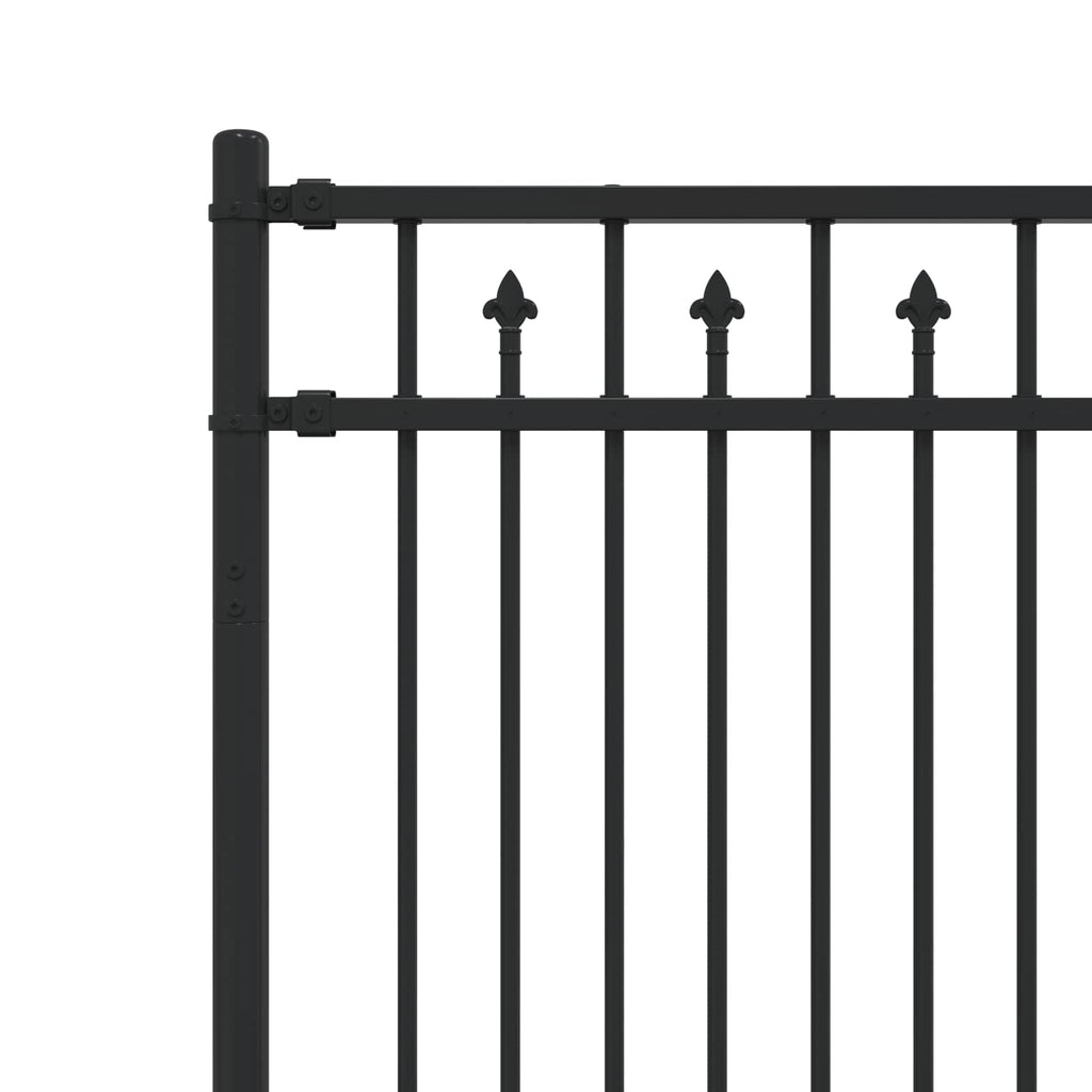 Recinzione a picchetto Baarlo nero acciaio verniciato 200x130 cm