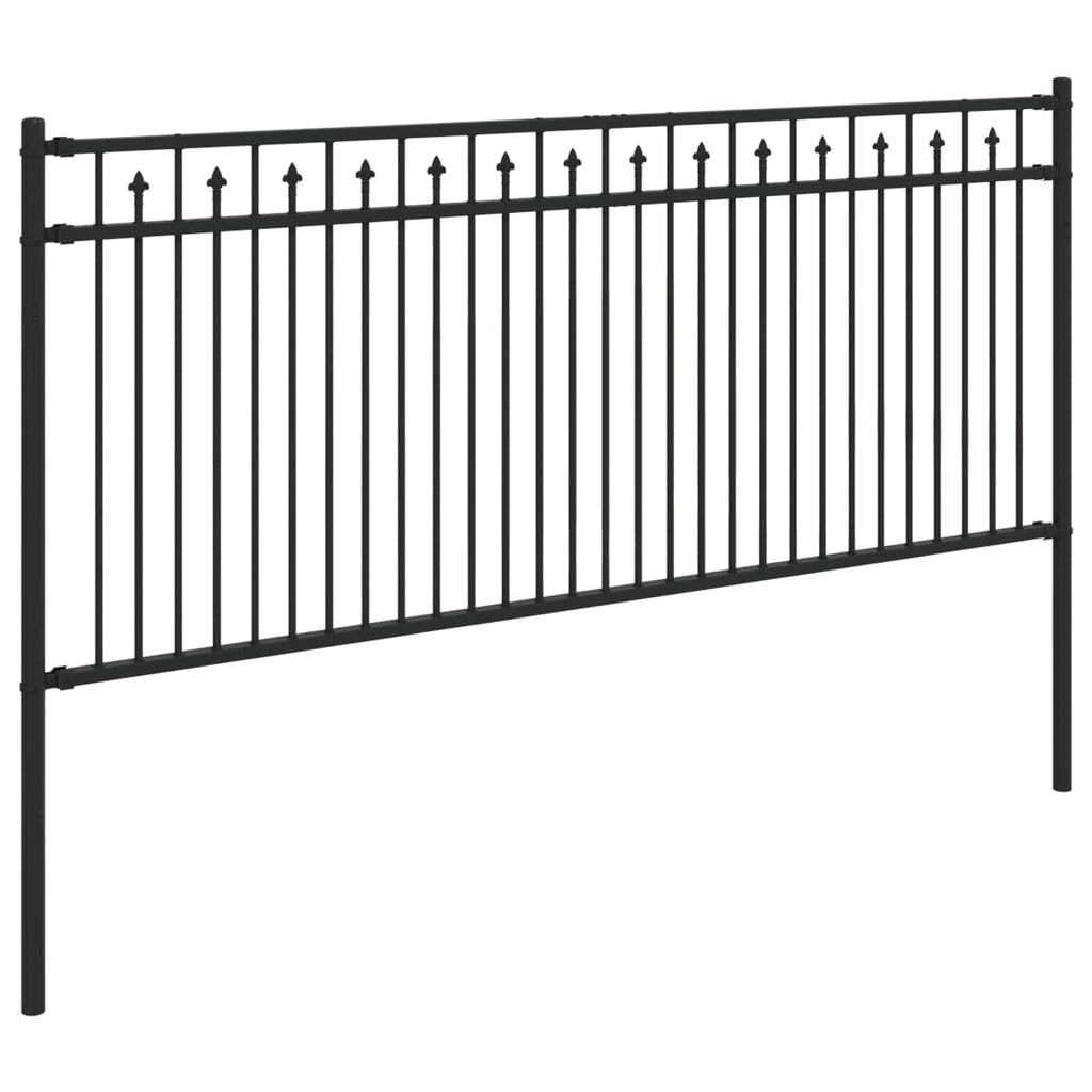 Recinzione a picchetto Baarlo nero acciaio verniciato 200x130 cm