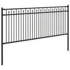 Recinzione a picchetto Baarlo nero acciaio verniciato 200x130 cm