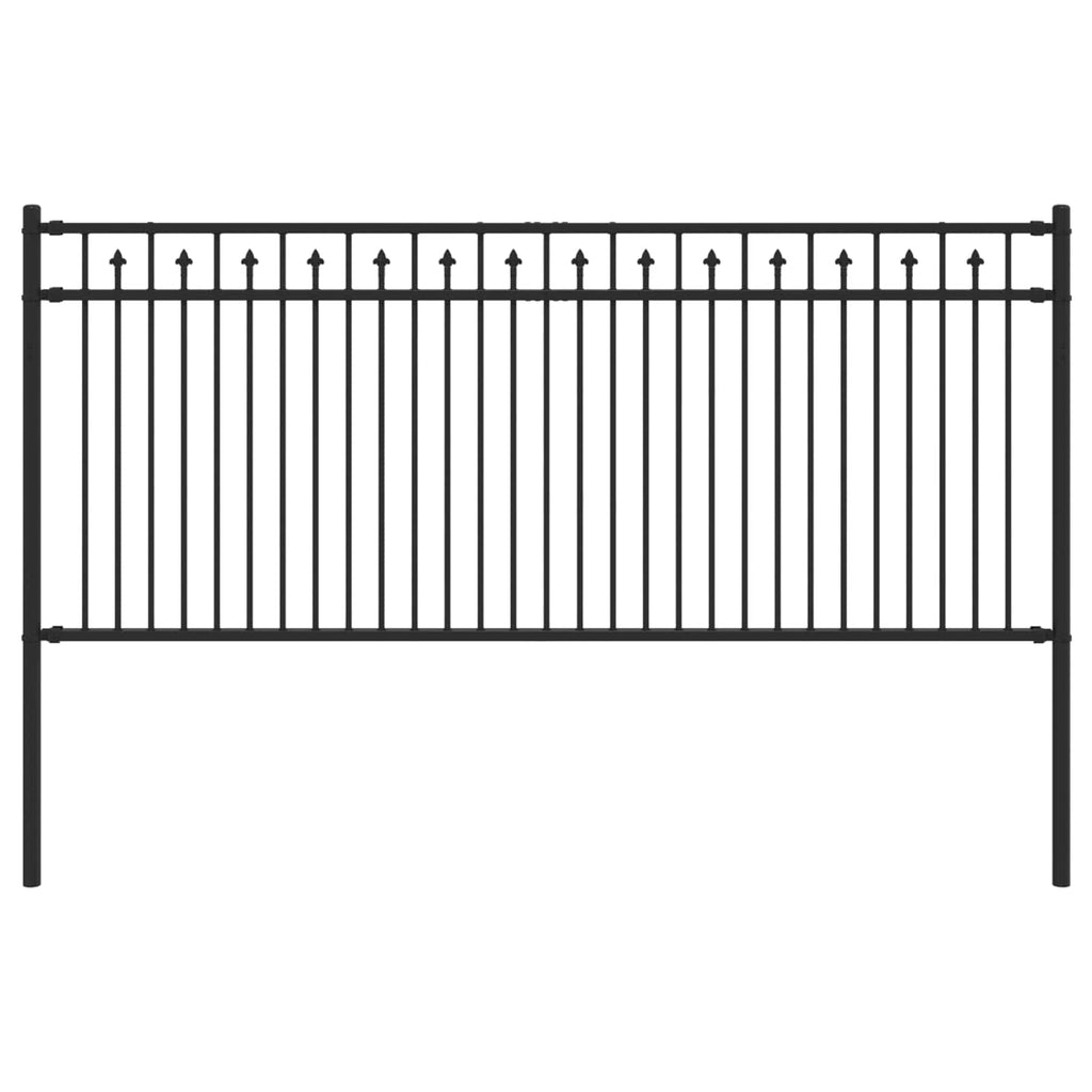 Recinzione a picchetto Baarlo nero acciaio verniciato 200x130 cm