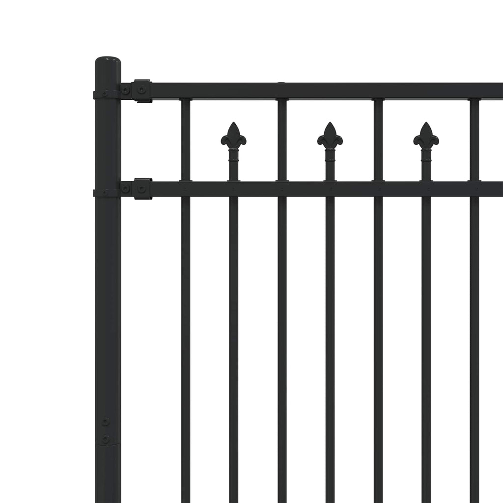 Recinzione a picchetto Baarlo nero in acciaio 200x150 cm