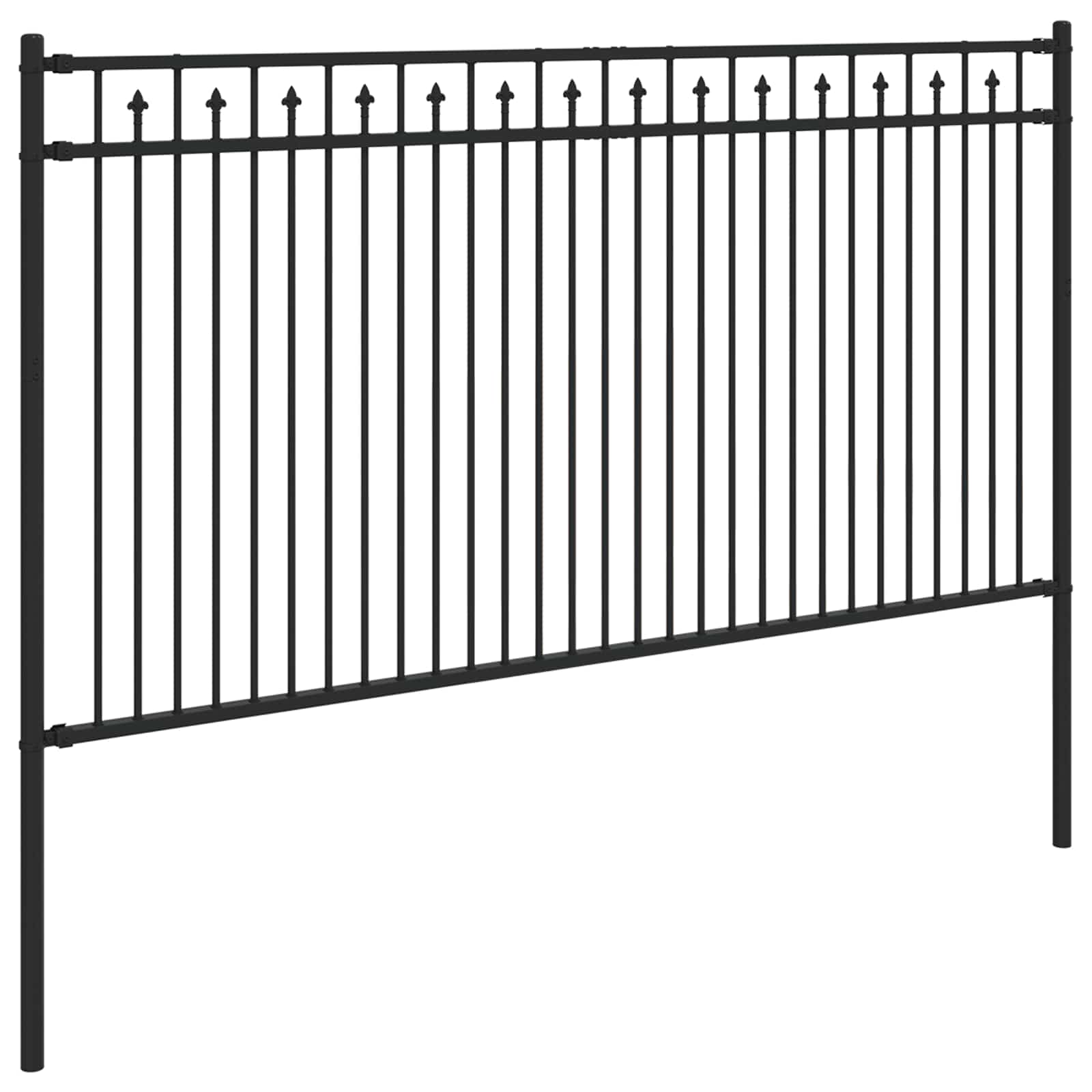 Recinzione a picchetto Baarlo nero in acciaio 200x150 cm