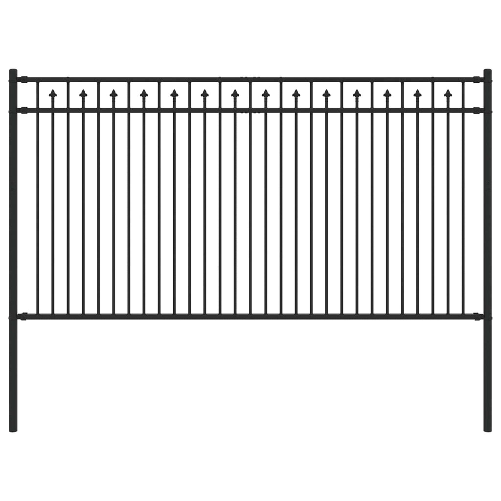 Recinzione a picchetto Baarlo nero in acciaio 200x150 cm