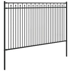 Recinzione a picchetto Baarlo nero in acciaio verniciato - 200x166 cm