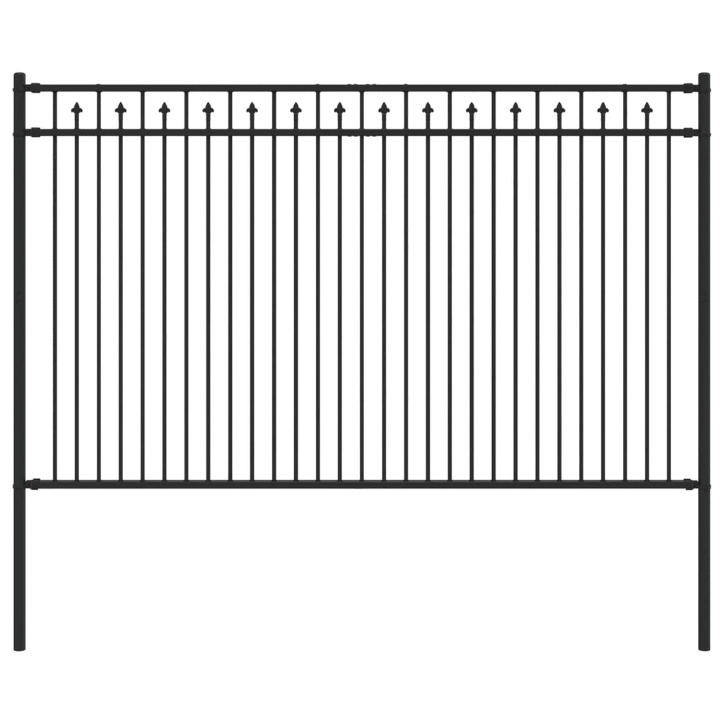Recinzione a picchetto Baarlo nero in acciaio verniciato - 200x166 cm