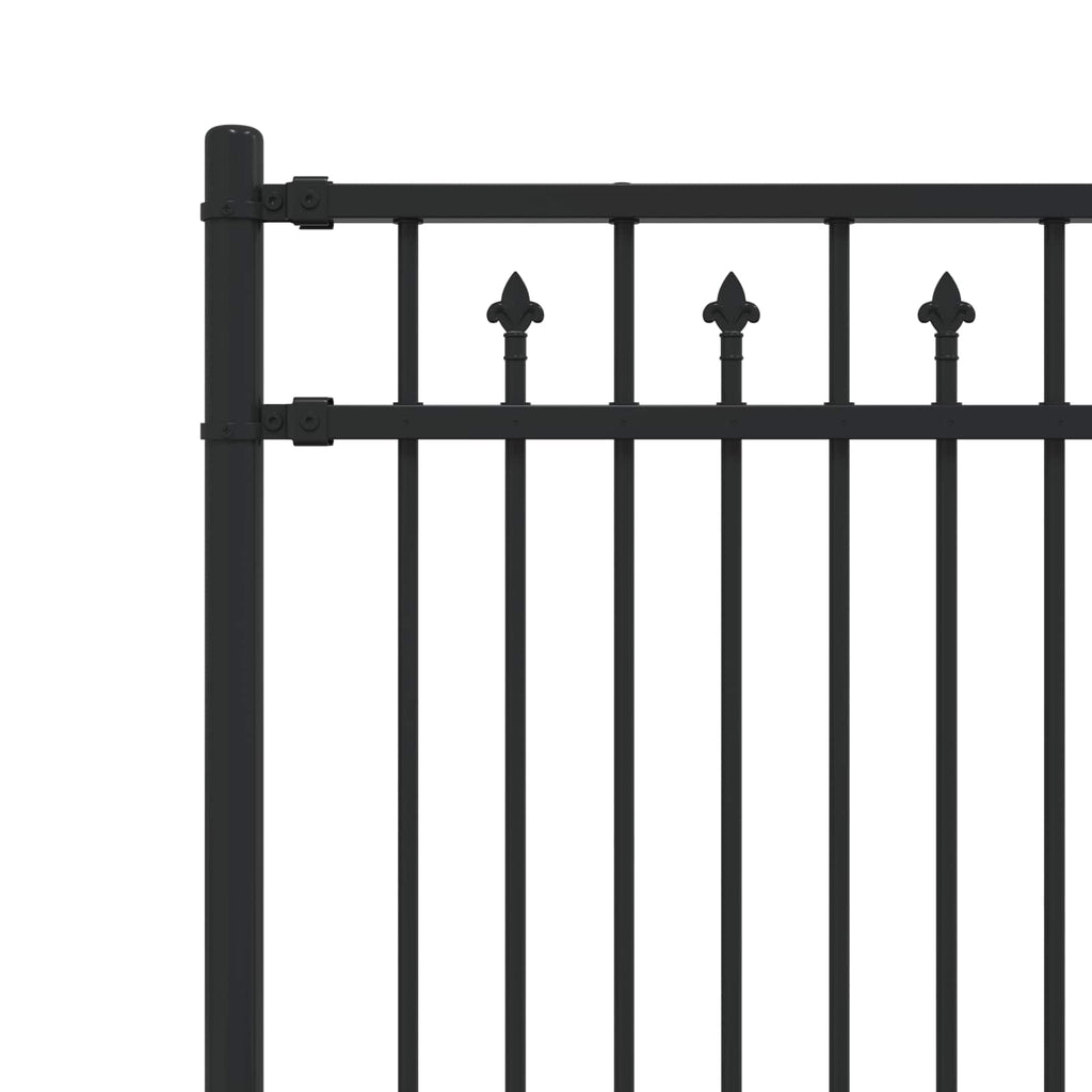 Recinzione a picchetto Baarlo Nero 200x200 cm - Acciaio verniciato a polvere