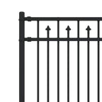 Recinzione a picchetto Baarlo Nero 200x200 cm - Acciaio verniciato a polvere
