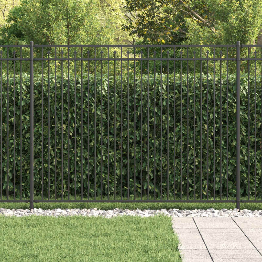 Recinzione a picchetto Baarlo Nero 200x200 cm - Acciaio verniciato a polvere