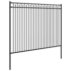 Recinzione a picchetto Baarlo Nero 200x200 cm - Acciaio verniciato a polvere