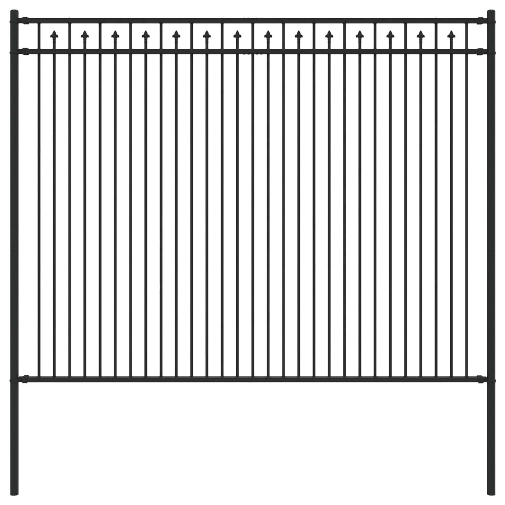Recinzione a picchetto Baarlo Nero 200x200 cm - Acciaio verniciato a polvere