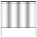 Recinzione a picchetto Baarlo Nero 200x200 cm - Acciaio verniciato a polvere