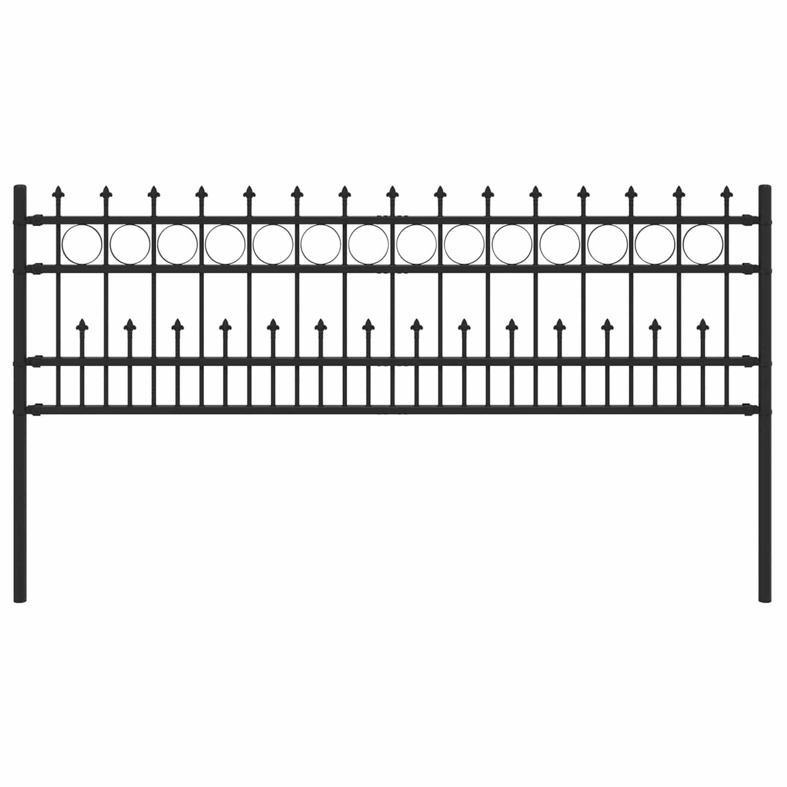 Recinzione a anello con picchetti HORST nero 200x110 cm