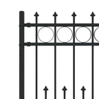 Recinzione a anello con picchetti Horst nero 200x130 cm acciaio verniciato