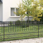 Recinzione a anello con picchetti Horst nero 200x130 cm acciaio verniciato