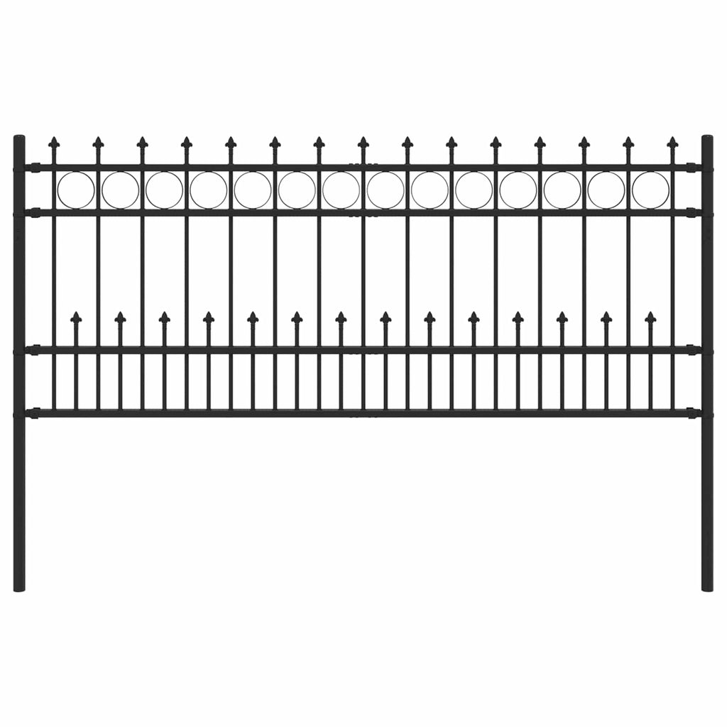 Recinzione a anello con picchetti Horst nero 200x130 cm acciaio verniciato