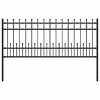 Recinzione a anello con picchetti Horst nero 200x130 cm acciaio verniciato