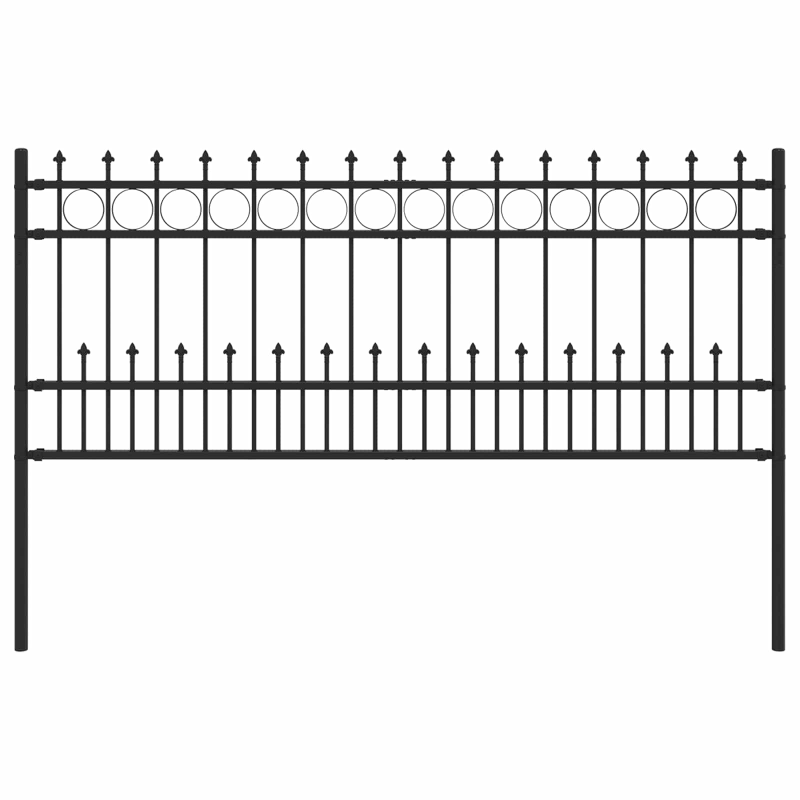 Recinzione a anello con picchetti Horst nero 200x130 cm acciaio verniciato