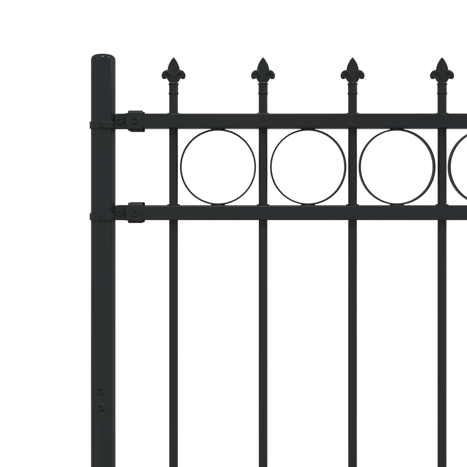 Recinzione a anello con picchetti HORST nero 200x150 cm