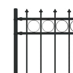 Recinzione a anello con picchetti HORST Nero 200x166 cm