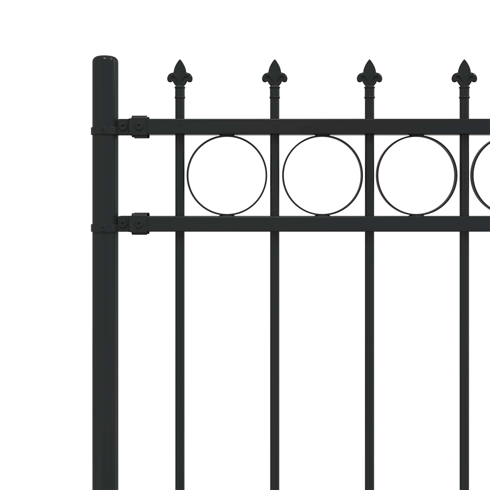 Recinzione a anello con picchetti HORST Nero 200x166 cm
