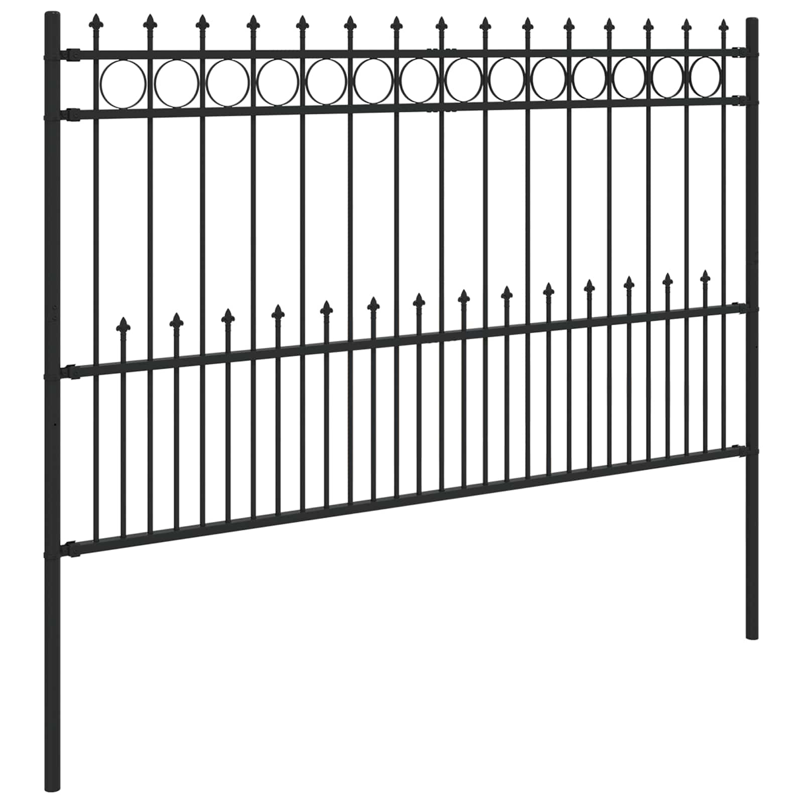Recinzione a anello con picchetti HORST Nero 200x166 cm