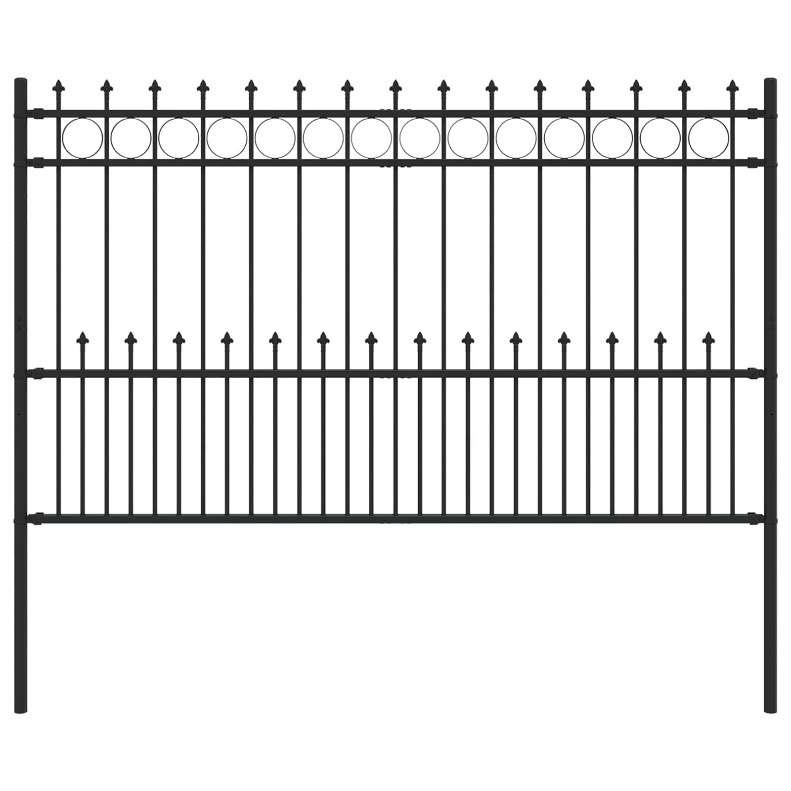 Recinzione a anello con picchetti HORST Nero 200x166 cm