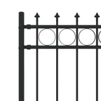 Recinzione a anello con picchetti HORST nero 200x200 cm