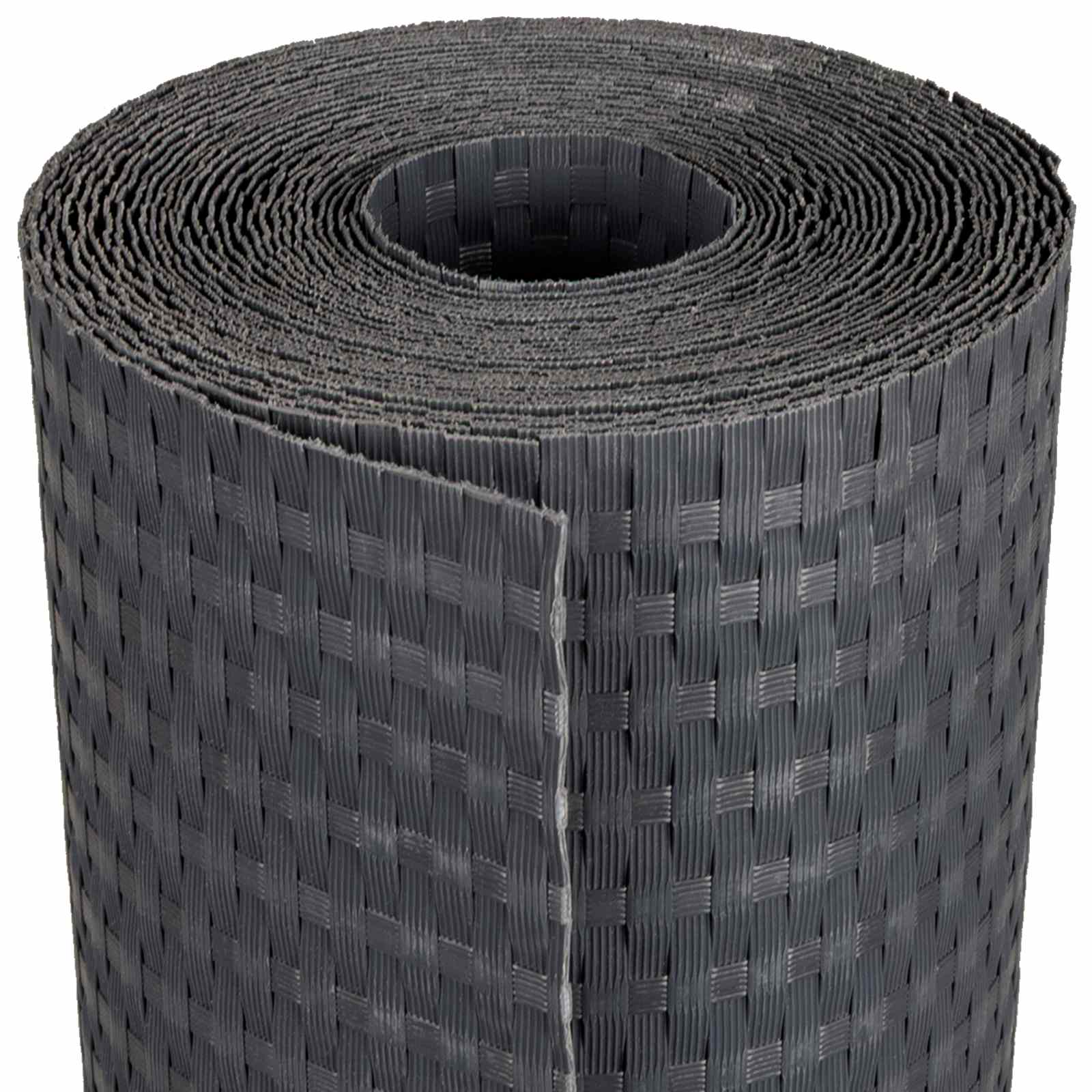Schermo da balcone Grigio Scuro 300 x 100 cm polyrattan